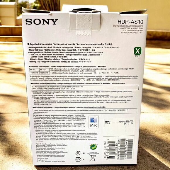 Sony Action Cam HDR-AS10 Waterproof Case Digital HD Video Record Camera Recorder - Picture 3 of 8